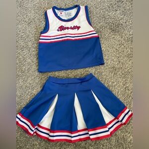 Varsity Blue-White-Red Cheerleader Halloween costume Set size 6x